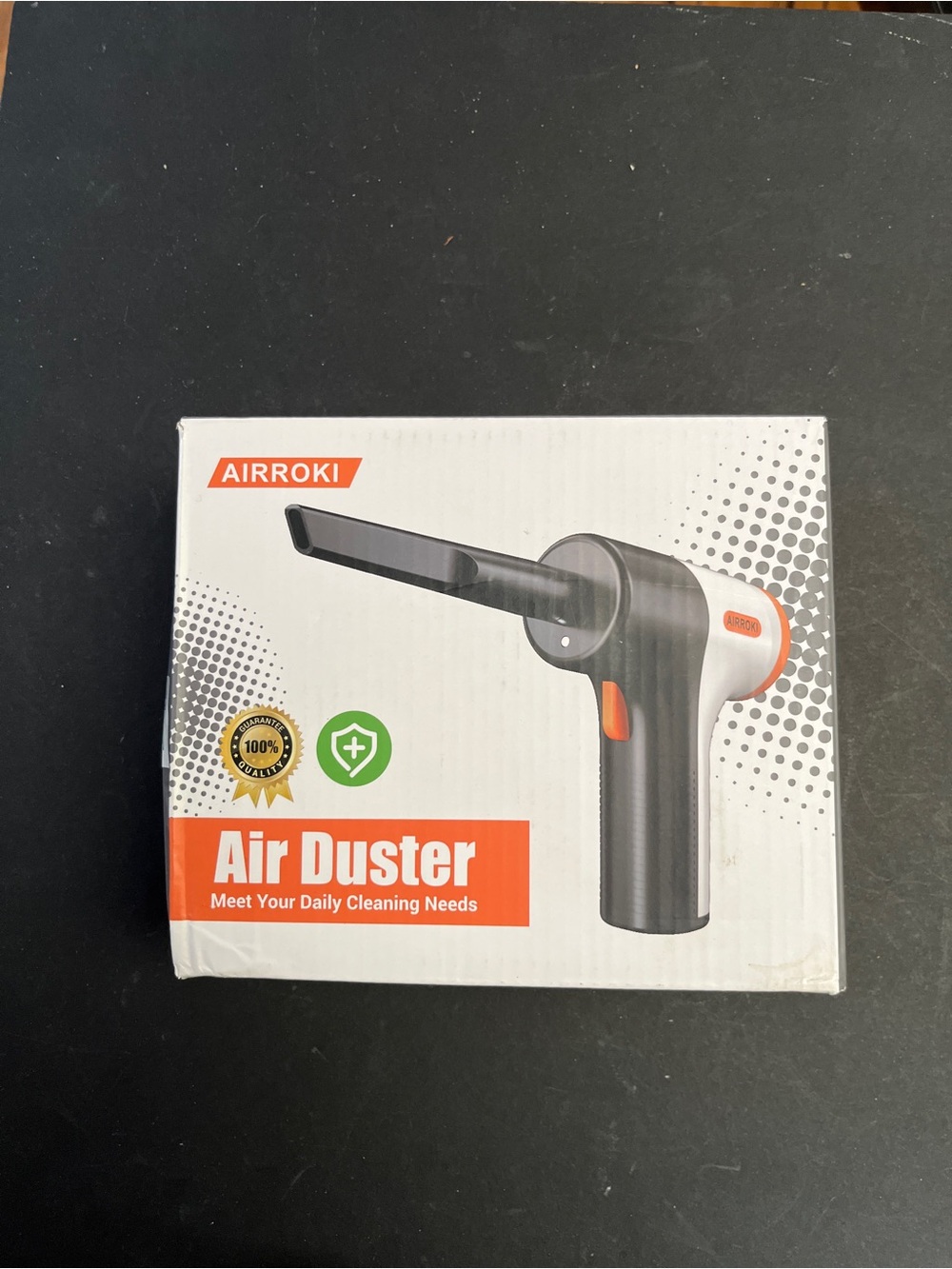 Black and White Cordless Air Duster for Electronics Box 13